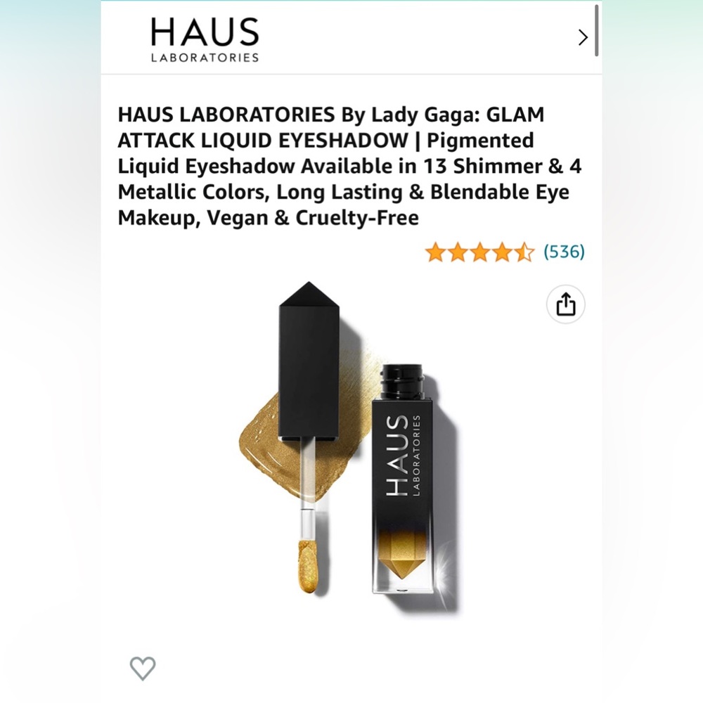 NEW HAUS Laboratories by Lady Gaga liquid eyeshadow